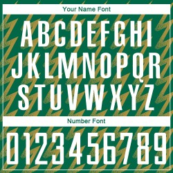 Benutzerdefinierte Kelly Green Weiß-Altgold Zickzack Form Sublimation Fußball Uniform Trikot Benutzerdefinierte Kelly Green Weiß-Altgold Zickzack Form Sublimation Fußball Uniform Trikot