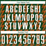 Benutzerdefinierte grün weiß-orange Zickzack-Form Sublimation Fußball Uniform Trikot Benutzerdefinierte grün weiß-orange Zickzack-Form Sublimation Fußball Uniform Trikot