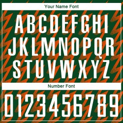 Benutzerdefinierte grün weiß-orange Zickzack-Form Sublimation Fußball Uniform Trikot Benutzerdefinierte grün weiß-orange Zickzack-Form Sublimation Fußball Uniform Trikot