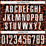 Benutzerdefinierte schwarz weiß-orange abstrakte Netzwerk Splash Sublimation Fußball Uniform Jersey Benutzerdefinierte schwarz weiß-orange abstrakte Netzwerk Splash Sublimation Fußball Uniform Jersey