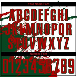 Benutzerdefinierte weiß rot-grün abstrakte Fragment Kunst Splash Sublimation Fußball Uniform Jersey