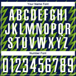 Benutzerdefiniertes Marineblaues, Weiß-Neongrünes, Zickzack-förmiges Sublimations-Fußballtrikot Benutzerdefiniertes Marineblaues, Weiß-Neongrünes, Zickzack-förmiges Sublimations-Fußballtrikot