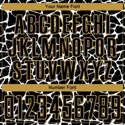 Benutzerdefinierte schwarz weiß-altgold abstrakte Netzwerk Splash Sublimation Fußball Uniform Jersey