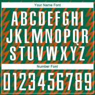 Benutzerdefinierte Kelly Grün Weiß-Orange Zickzack Form Sublimation Fußball Uniform Trikot