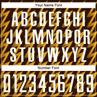 Benutzerdefiniertes braun-weiß-goldenes Sublimations-Fußballtrikot in Zickzack-Form Benutzerdefiniertes braun-weiß-goldenes Sublimations-Fußballtrikot in Zickzack-Form