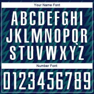 Benutzerdefiniertes Marineblaues, Weiß-Blaugrünes, Zickzack-förmiges Sublimations-Fußballtrikot Benutzerdefiniertes Marineblaues, Weiß-Blaugrünes, Zickzack-förmiges Sublimations-Fußballtrikot