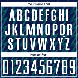 Benutzerdefiniertes Marineblaues, Weiß-Blaugrünes, Zickzack-förmiges Sublimations-Fußballtrikot Benutzerdefiniertes Marineblaues, Weiß-Blaugrünes, Zickzack-förmiges Sublimations-Fußballtrikot