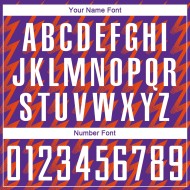 Benutzerdefinierte Lila Weiß-Orange Zickzack Form Sublimation Fußball Uniform Trikot Benutzerdefinierte Lila Weiß-Orange Zickzack Form Sublimation Fußball Uniform Trikot