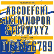Benutzerdefinierte weiß Thunder Blue-Gold abstrakte Fragment Kunst Splash Sublimation Fußball Uniform Trikot Benutzerdefinierte weiß Thunder Blue-Gold abstrakte Fragment Kunst Splash Sublimation Fußball Uniform Trikot