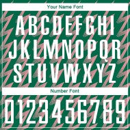 Benutzerdefinierte Kelly Grün Weiß-Mittel Rosa Zickzack Form Sublimation Fußball Uniform Trikot