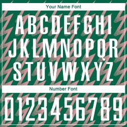 Benutzerdefinierte Kelly Grün Weiß-Mittel Rosa Zickzack Form Sublimation Fußball Uniform Trikot Benutzerdefinierte Kelly Grün Weiß-Mittel Rosa Zickzack Form Sublimation Fußball Uniform Trikot