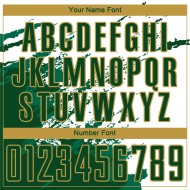 Benutzerdefinierte weiß grün Kelly Grün-Gold abstrakte Fragment Kunst Splash Sublimation Fußball Uniform Jersey